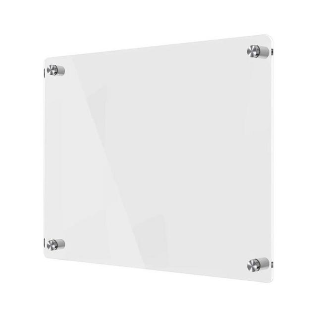 Trohestar Acrylic Dry Erase Board Wall Mount Non-Magnetic Floating Dry Erase Board Hanging Frameless White Board Acrylic Board for Office and Home Walls Dry Erase Board for Wall (Clear, 18"x24")
