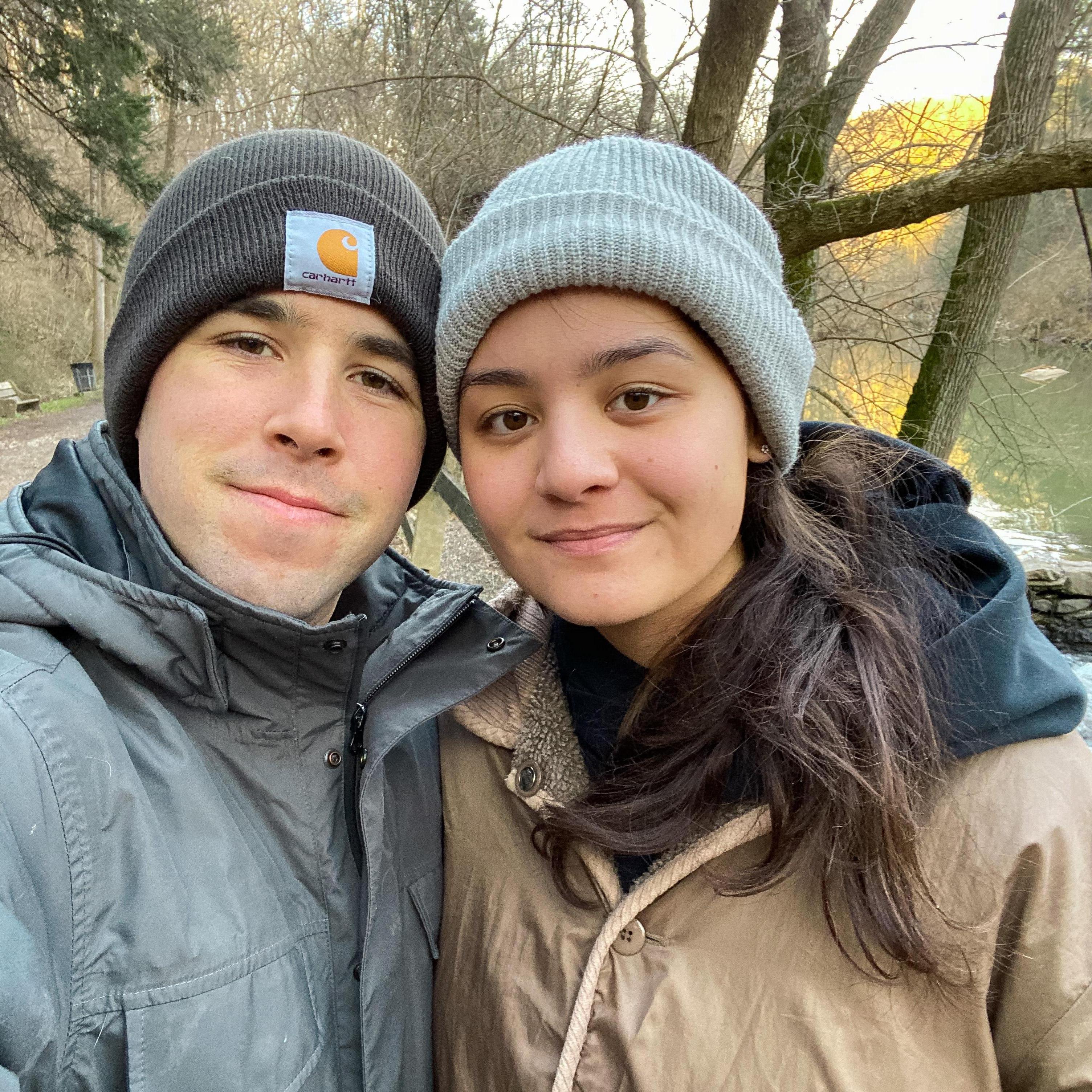 Hiking around the Wissahickon Creek trail in Philadelphia, 2020.