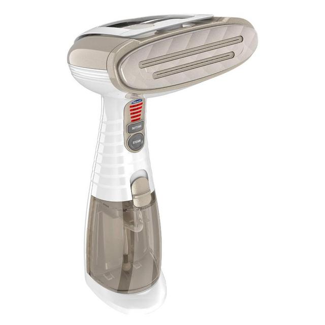 Conair Handheld Garment Steamer for Clothes, Turbo ExtremeSteam 1875W, Portable Handheld Design, Strong Penetrating Steam, White / Champagne