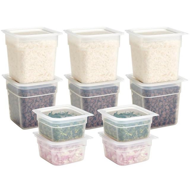 Cambro Food Storage Storage Containers with Lids (BPA-Free and Translucent) - 16 and 32 oz (ounce) Food Storage Container - (20 Piece Set)