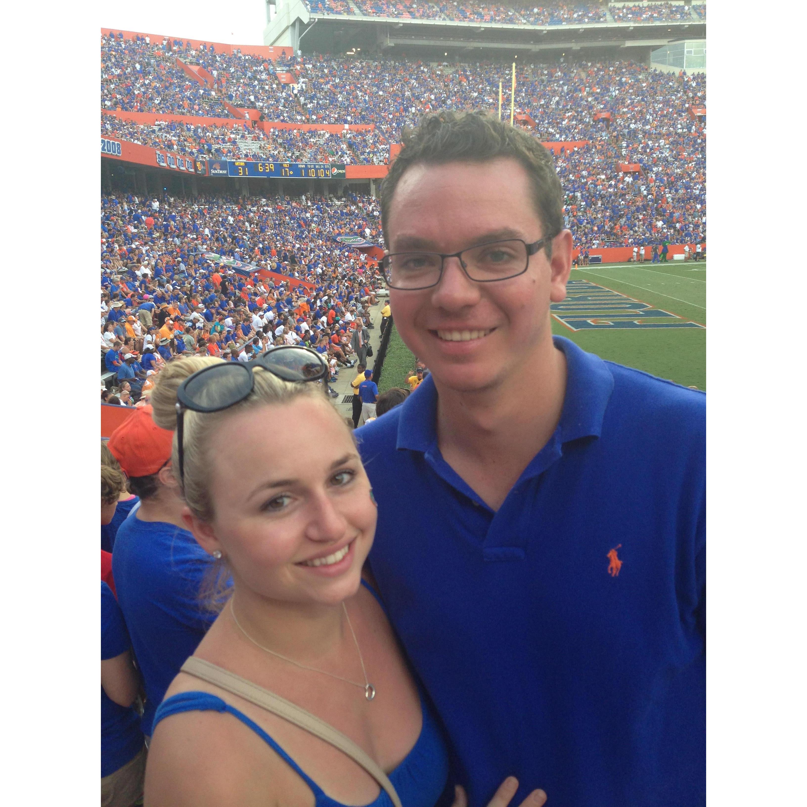First Gator Game together! circa 2013