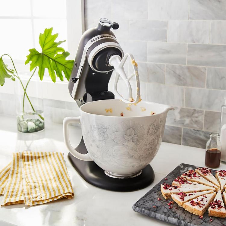 5 Qt. Patterned TitaniumReinforced Ceramic Bowl Stand Mixer Attachment