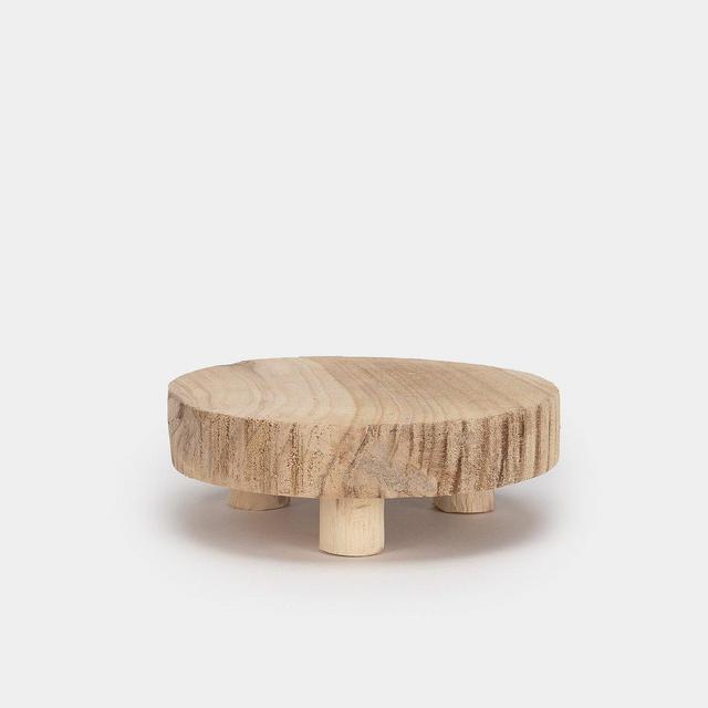 Footed Wood Pedestal