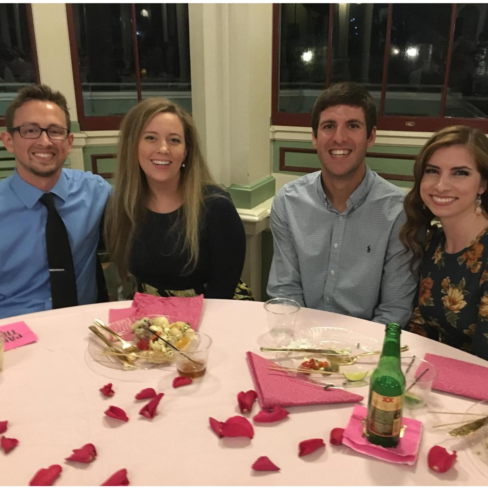 In Galveston, Texas for the wedding of friends. Pictured with Lauren and Nick Parker.