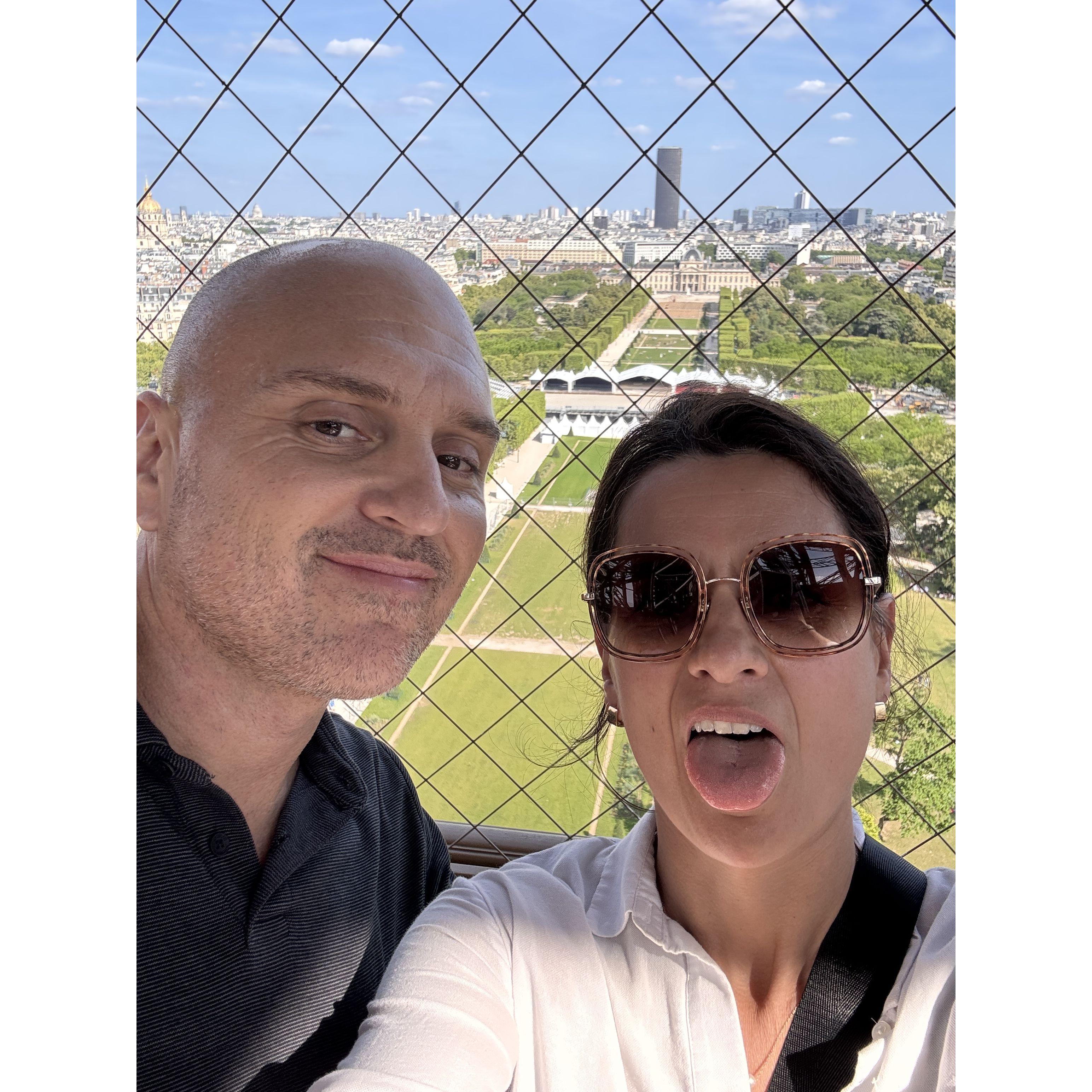 After lots of steps climbing the Eiffel Tower