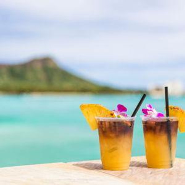 Mai Tai's and Lava Flows on our Honeymoon!