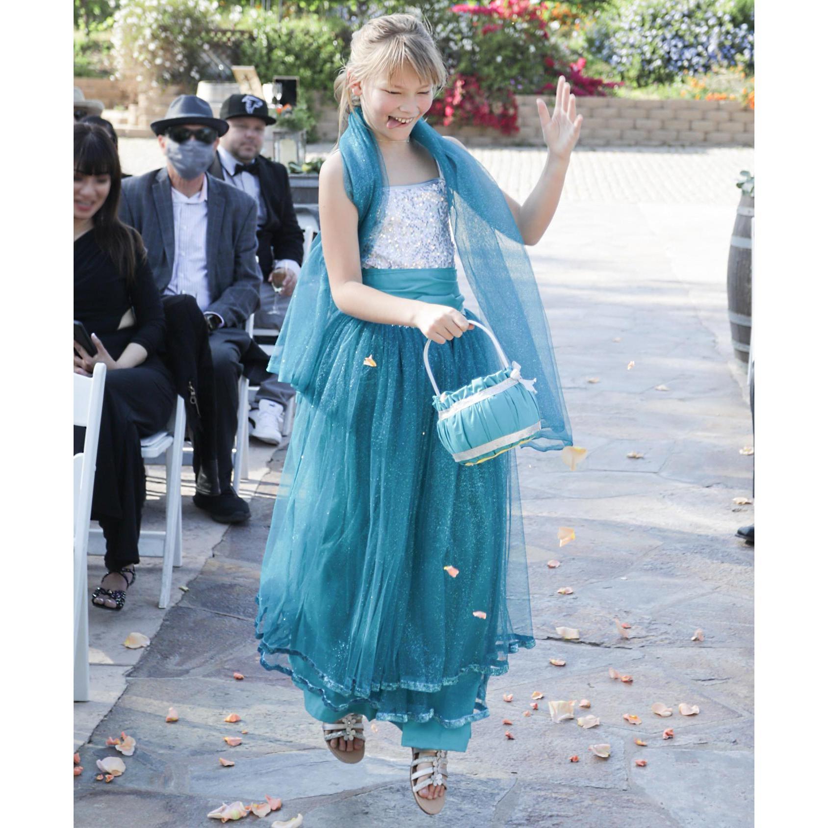 Olivia, our very enthusiastic flower girl