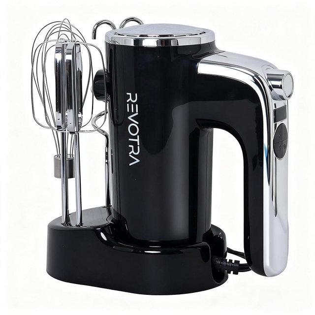 Hand Mixer Electric, Handheld Mixer with LCD Display and Storage Base, 5 Speeds & Turbo, Kitchen Mixer Electric Handheld for Eggs, Cream, Dough, Baking, Christmas Gift