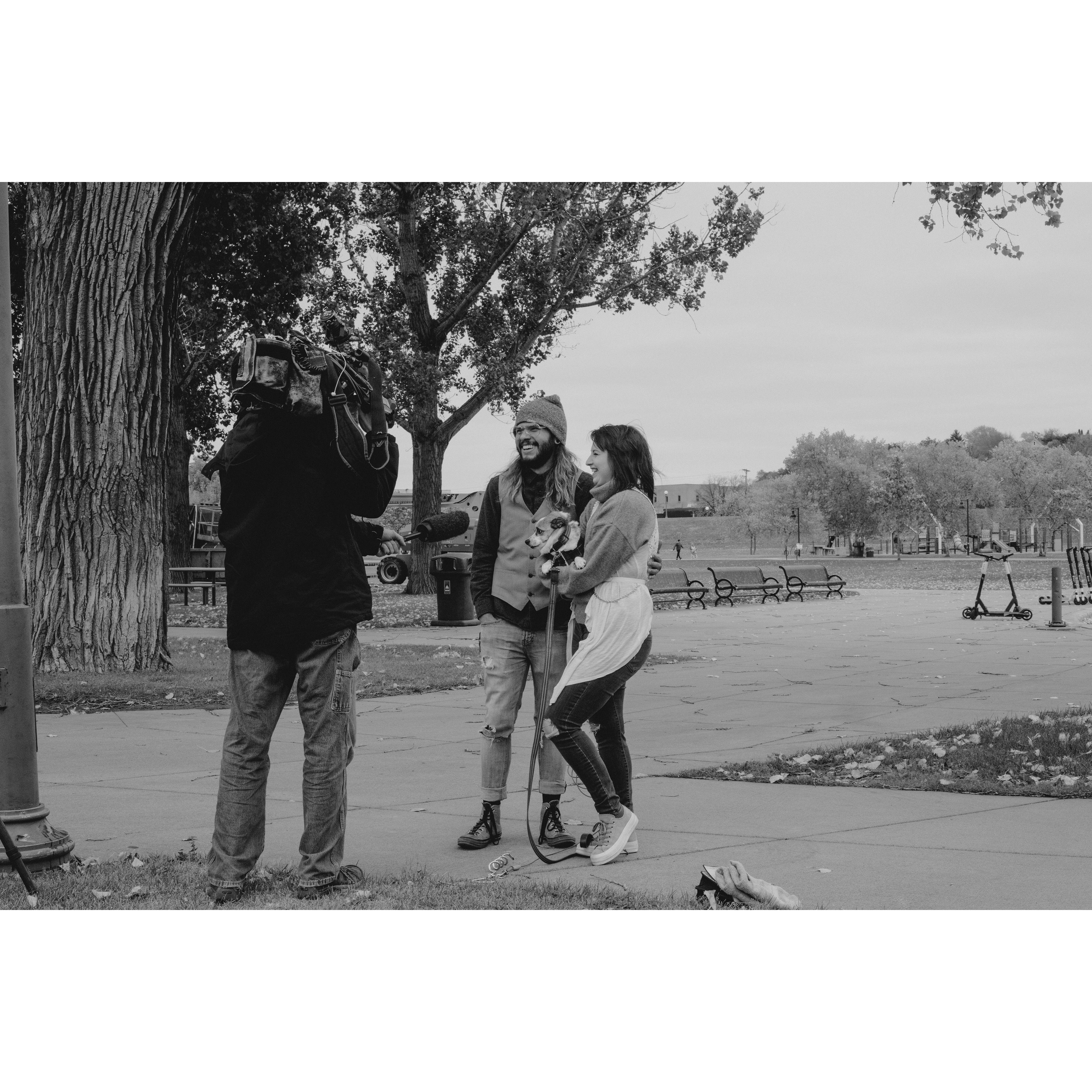 I guess not every couple takes engagement photos in 30 degrees with a wind chill...