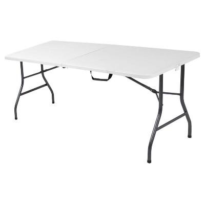 6 Foot Blow Molded Folding Table - White Speckle - Cosco