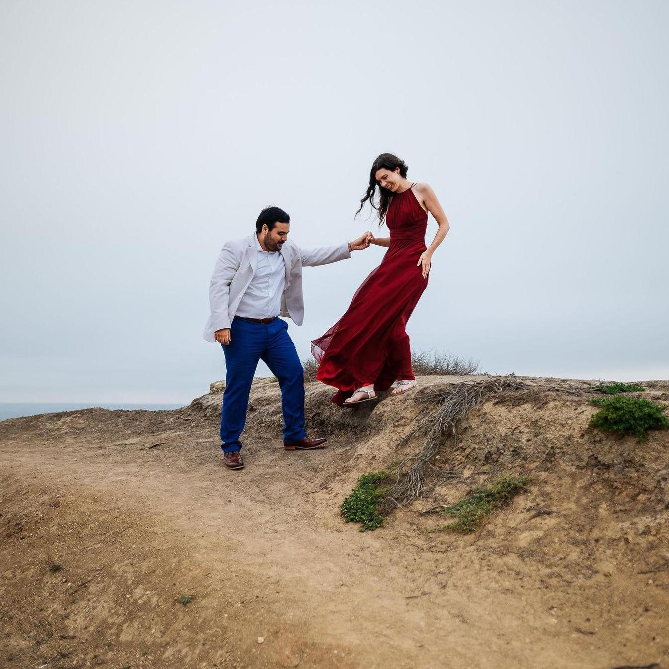 This is exact location where Alberto helped Lacey down off the cliff edge on their first date!