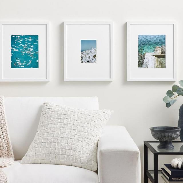 Wood Gallery Frames, Set of 3, 14"x17" Overall - White