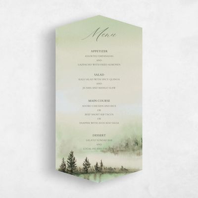 Green Diamond Wedding Menu - Colt