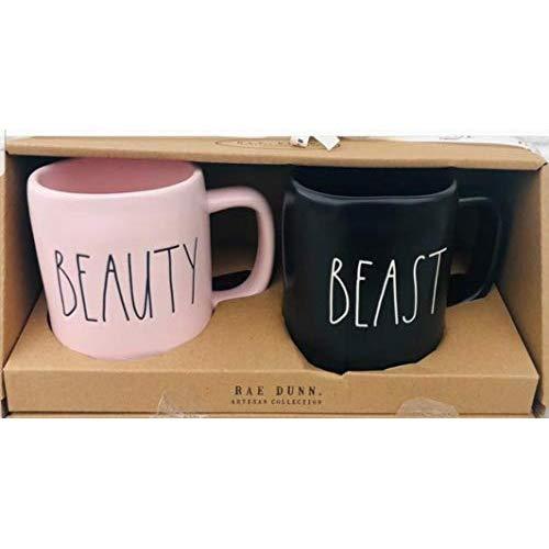 Rae Dunn by Magenta PINK BEAUTY & BLACK BEAST MUG