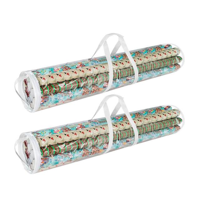 Wrapping Paper and 2pk 40" Gift Wrap Storage Bag Elf Stor
