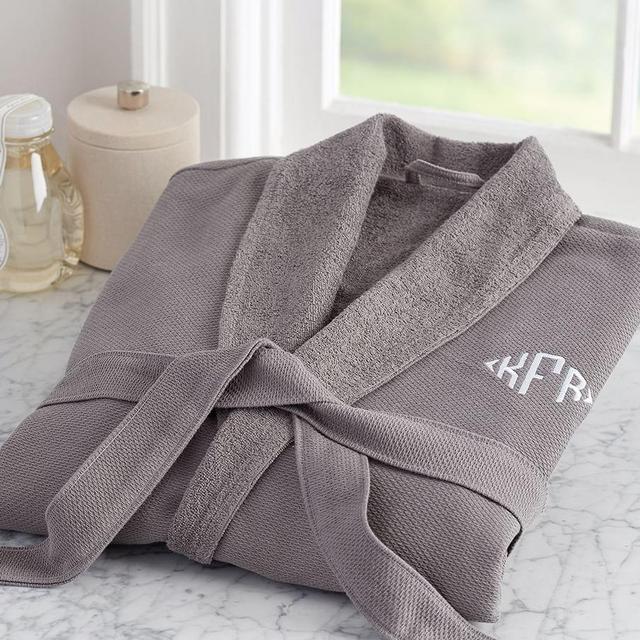Organic Cotton Spa Robe, Small, Gray