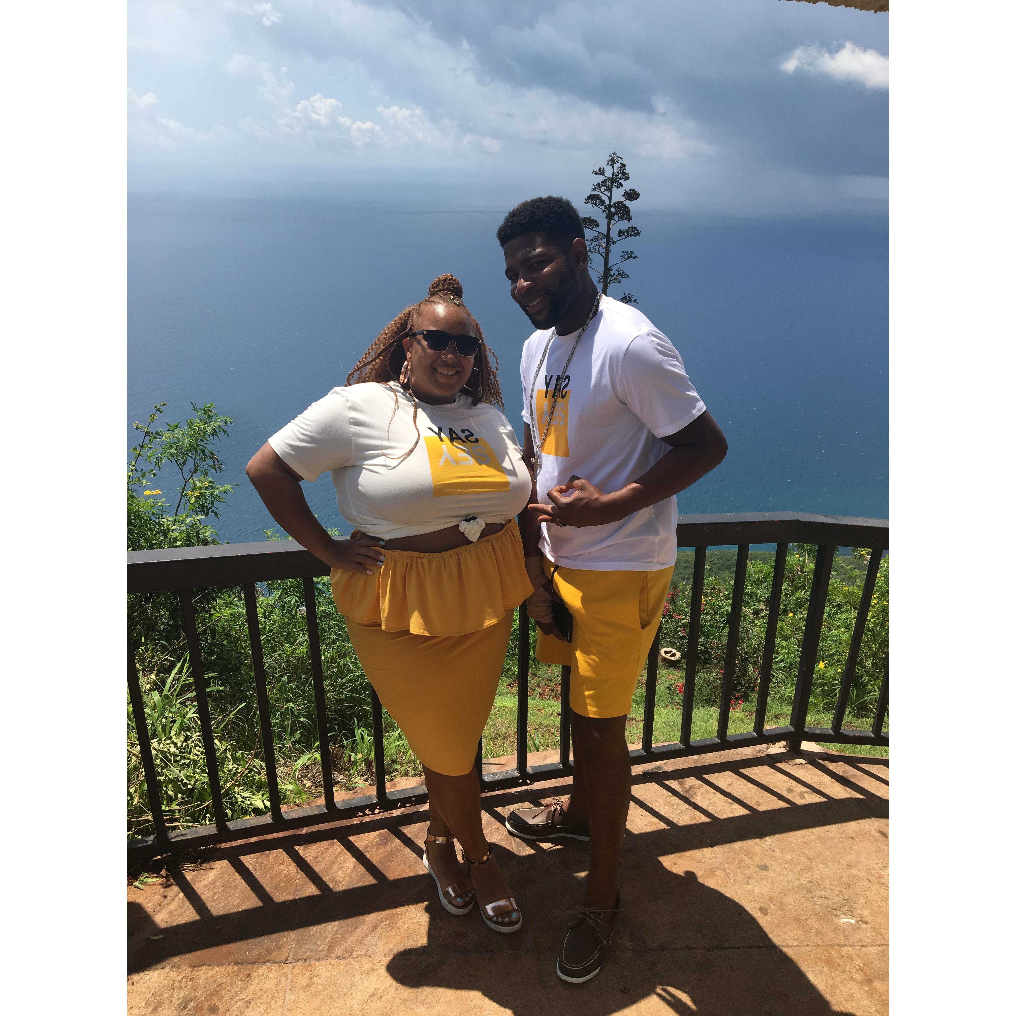 At Lovers Leap where we got engaged