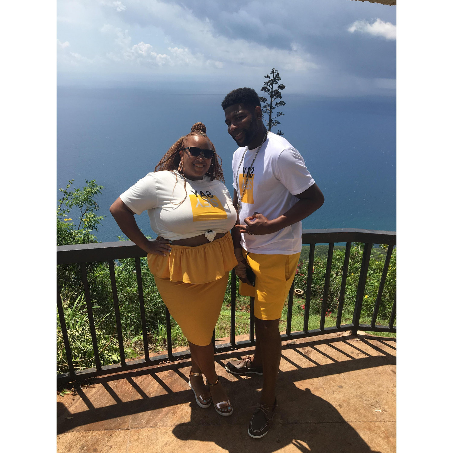 At Lovers Leap where we got engaged