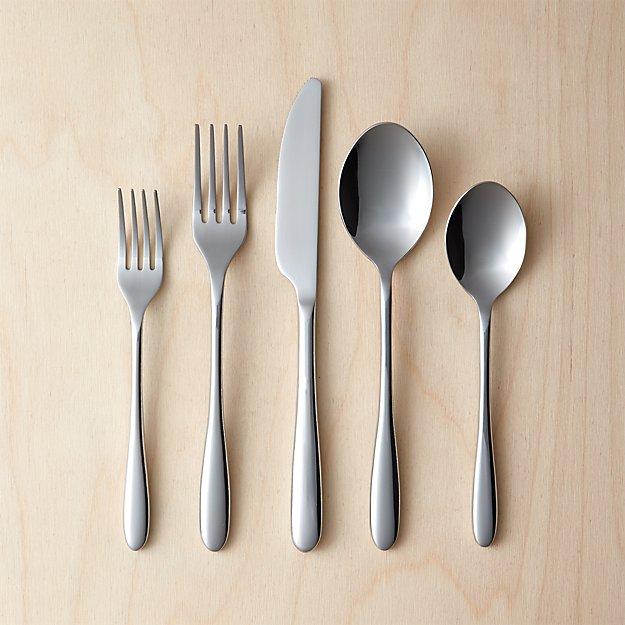 20-Piece Mezzanine Shiny Silver Flatware Set