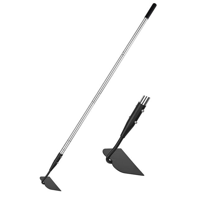 YEELOR Garden Hoe, Long Handle Hoe Garden Tool with Non-Slip Silicone Cover, 56-Inch Stainless Steel Handle, Heavy Duty Hoe with Durable Blade, for Digging Loosening Weeding Planting