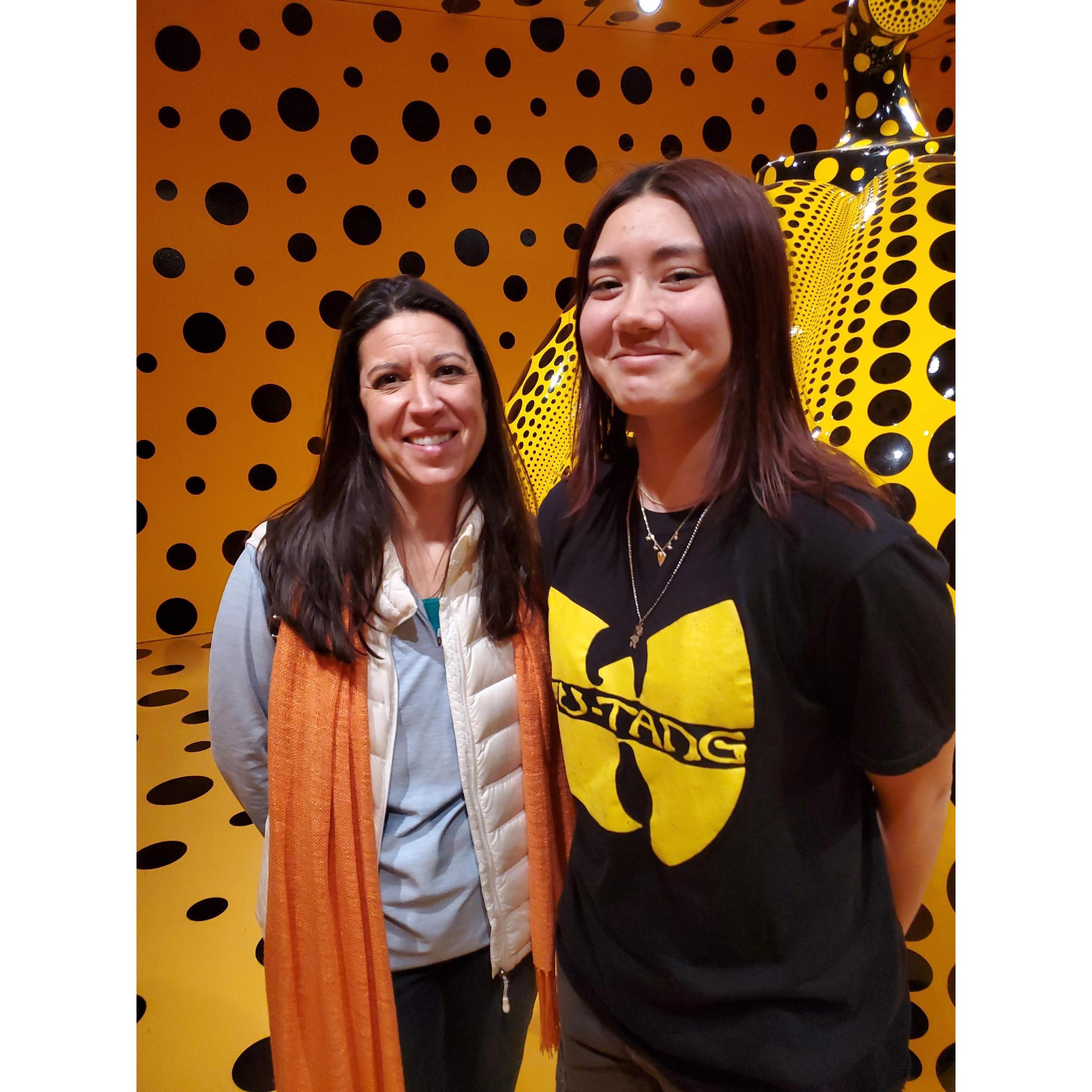 Checking out the Yayoi Kusama exhibit during Spring Break in DC.