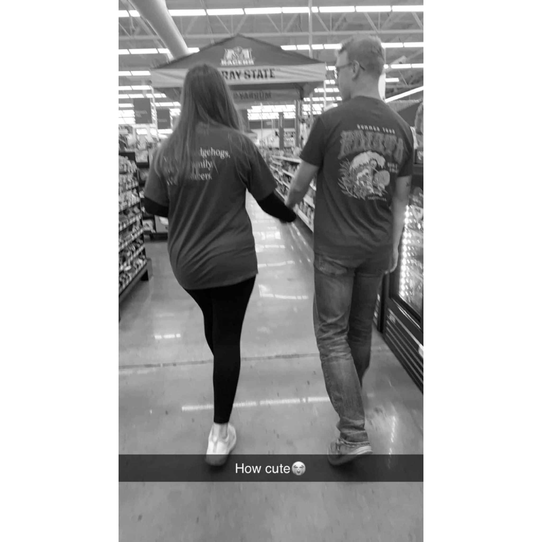 My friend snapped this picture of us while at Walmart one day :)