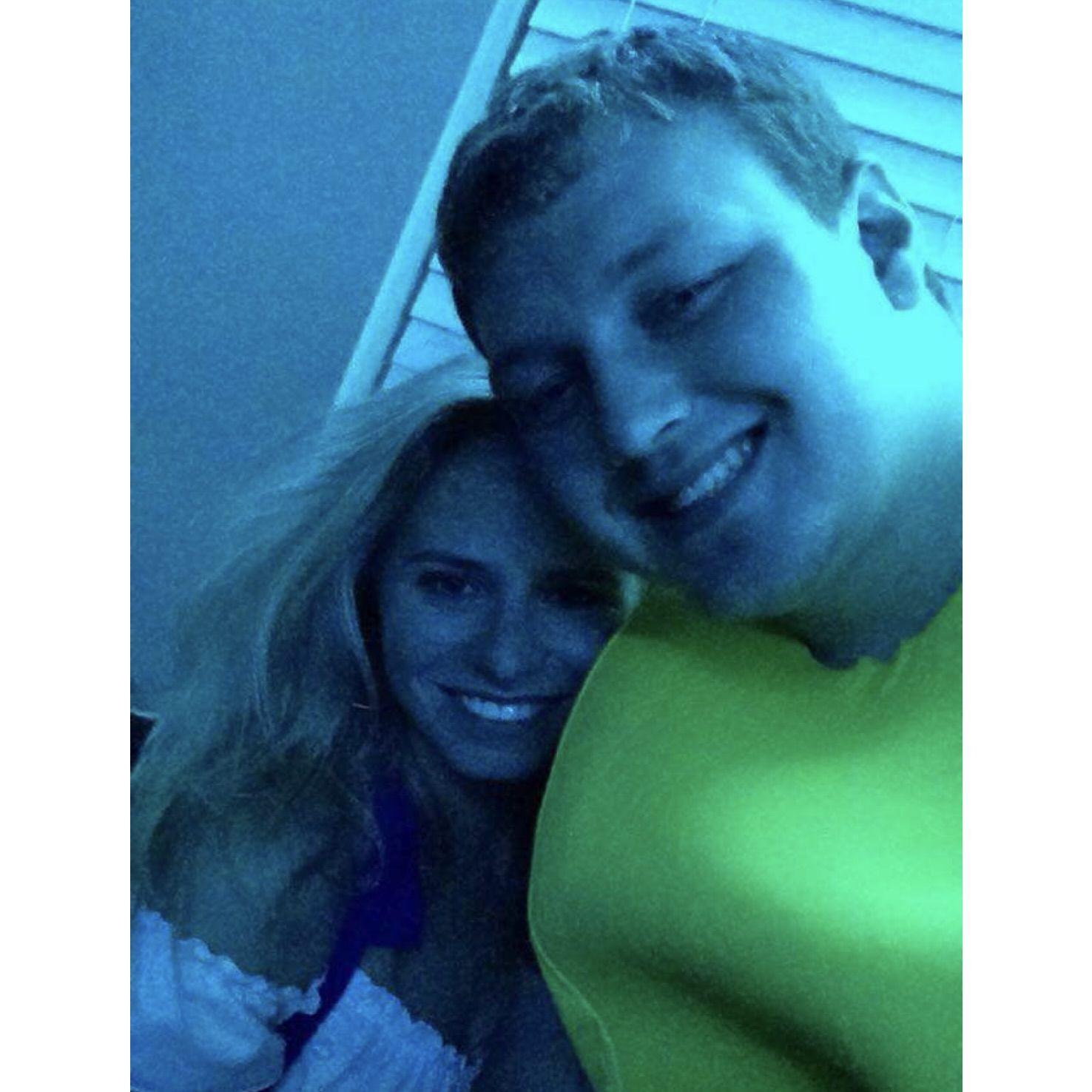 The first picture of Annamarie & Will together, Halloween 2015. Will complained that they had never done a couple's costume, until 2022.
