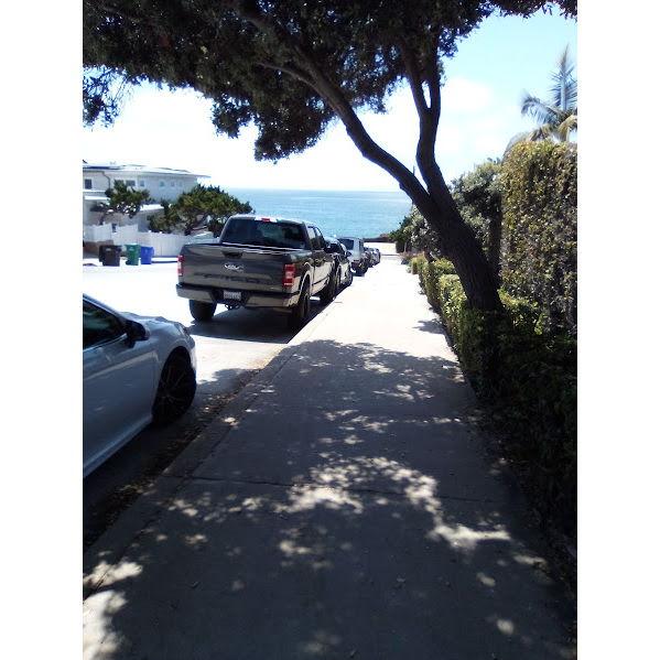 If you park on Westbourne street, you would have to walk down a small hill to get to the meeting area.