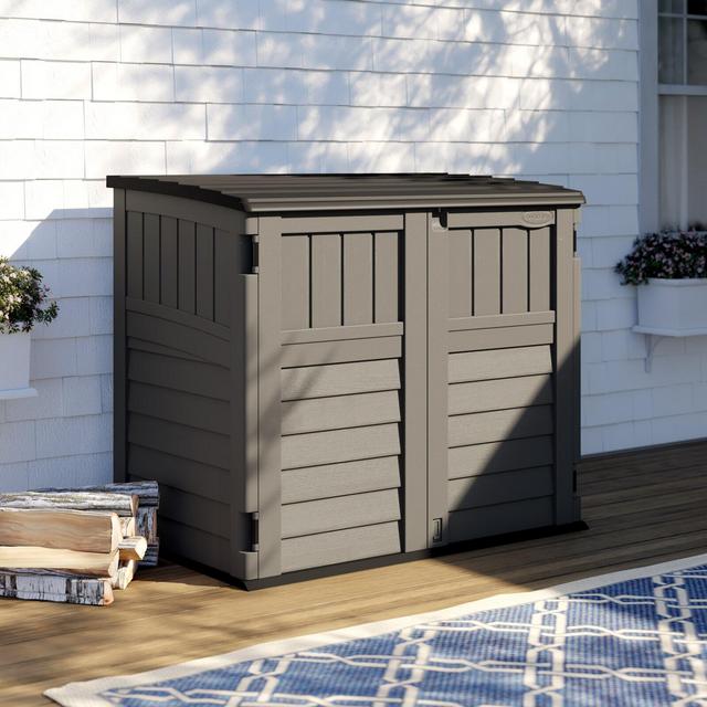 Stoney Resin Outdoor 4 ft. 4 in. W x 2 ft. 8 in. D Plastic Horizontal Storage Shed