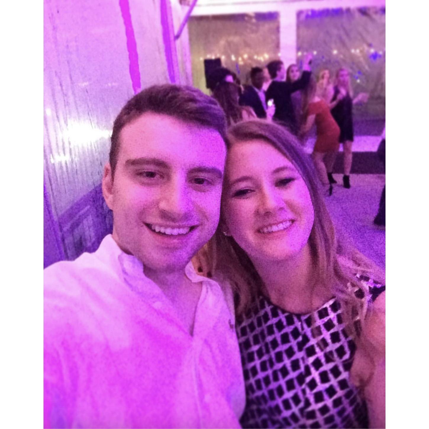 December 2016: ZTA winter formal. For every fraternity party Natalie attended, Anthony probably attended an equal number of sorority events.