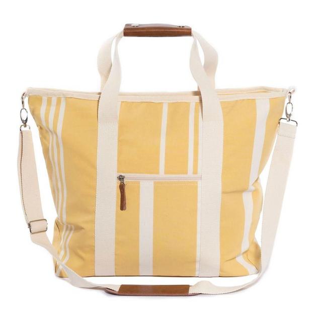 St. Tropez Cooler Tote Bag, 16"W x 20"H, Vintage Yellow Stripe
