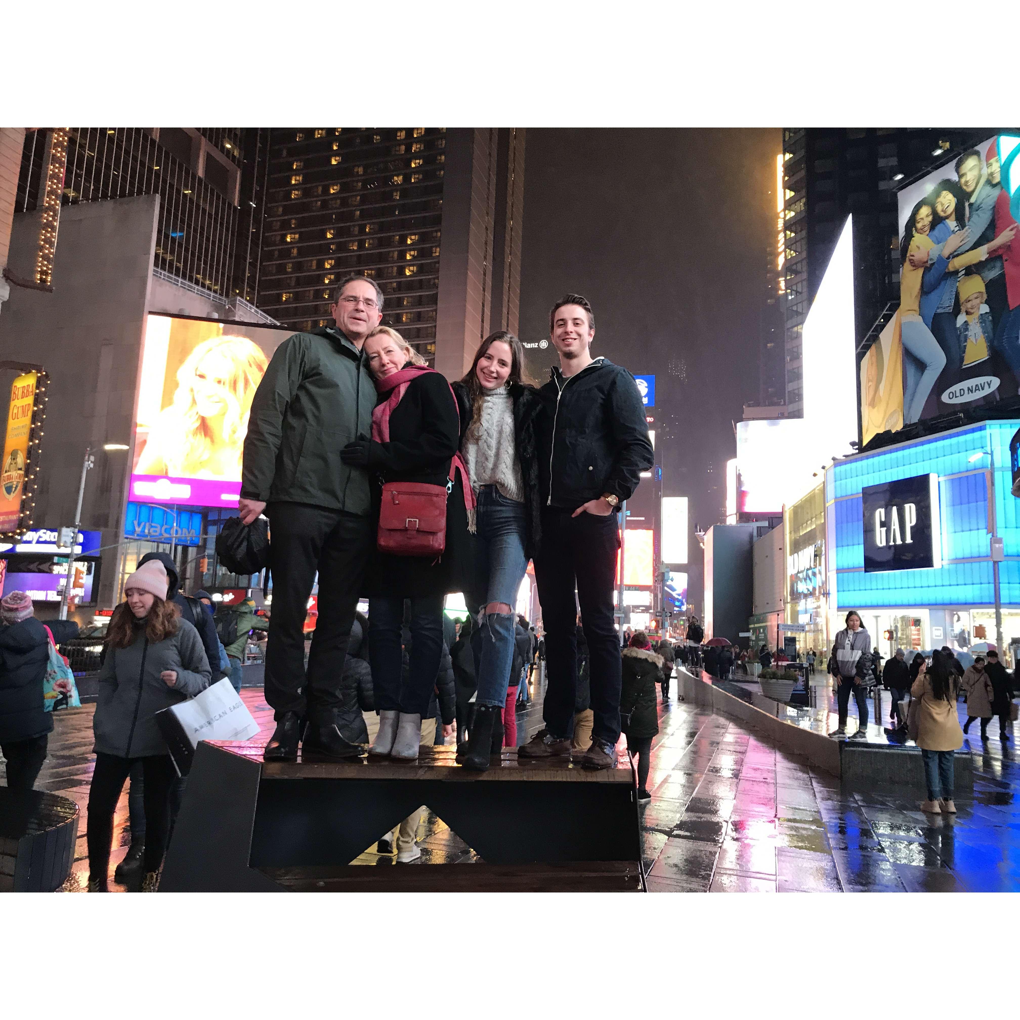 My parents came to visit us once we settled in NYC, so we could not resist a photo-op. 