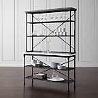 French Kitchen Bakers Rack with Hutch
