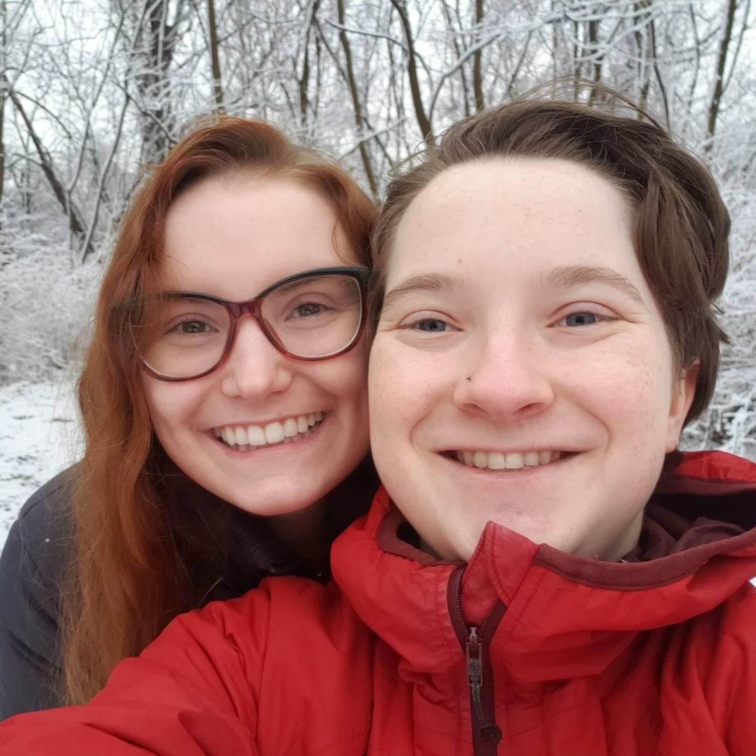 February 2021 - It snowed at our apartment in Louisville!