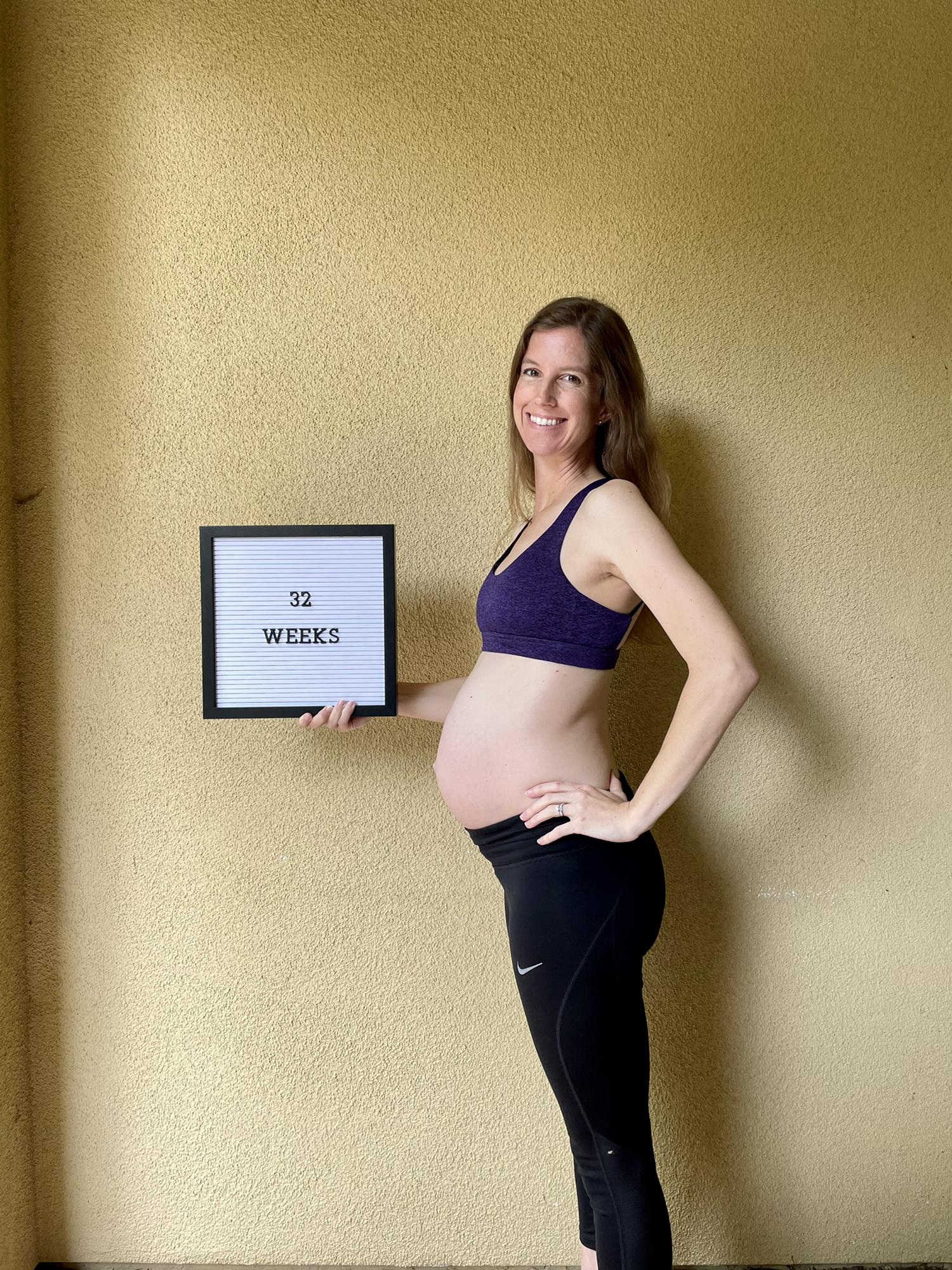 32 Weeks: The little guy is the size of a Canteloupe!