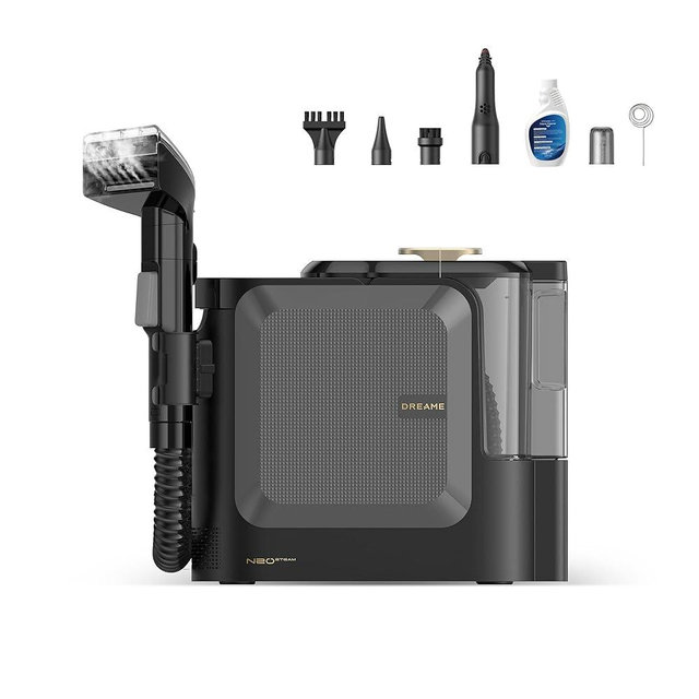 DREAME N20 Steam Portable Carpet Cleaner with Steam & Hot Water Wash, Upholstery Cleaner Machine with Auto-Mix Solution, 17Kpa Powerful Suction, Spot Cleaner for Carpet, Couch, Furniture, Pets, Cars