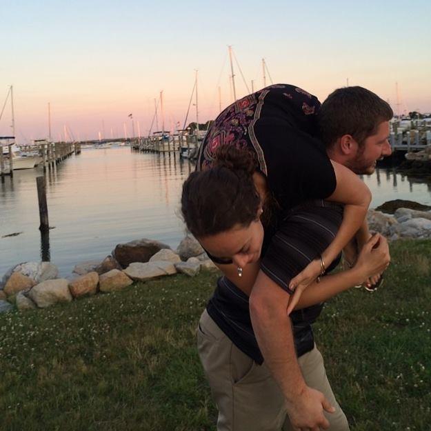 Being swept off my feet by John... quite literally!
~2014