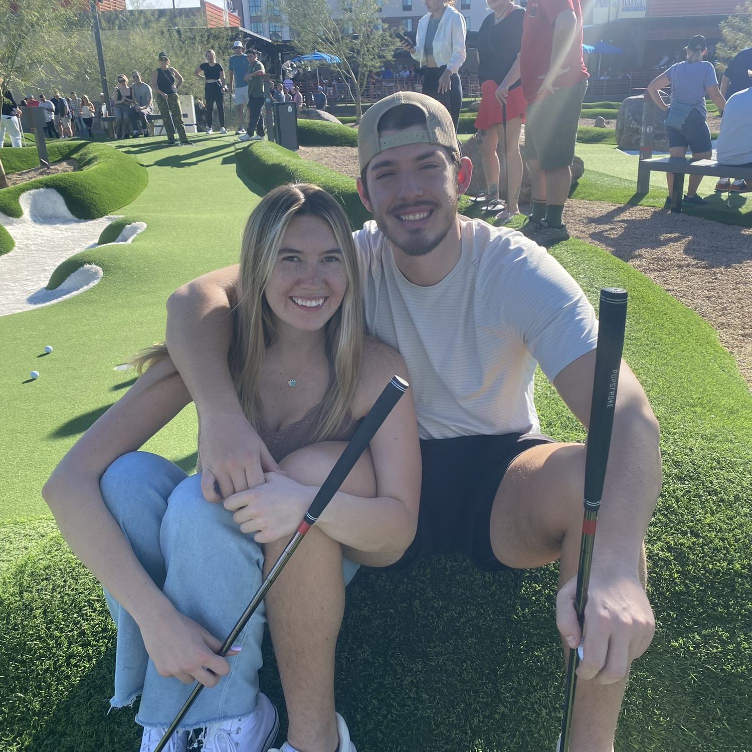 Mini golfing in Arizona with Weidner Family.