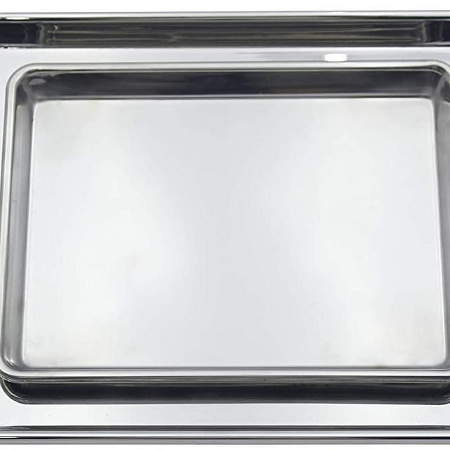 Checkered Chef Baking Sheet Twin Pack- 2 Aluminum Cookie Sheets - Rimmed Baking Sheets - 1 Half Sheet Pan 18" x 13" Plus 1 Quarter Sheet Pan 13" x 9.5" Baking Trays