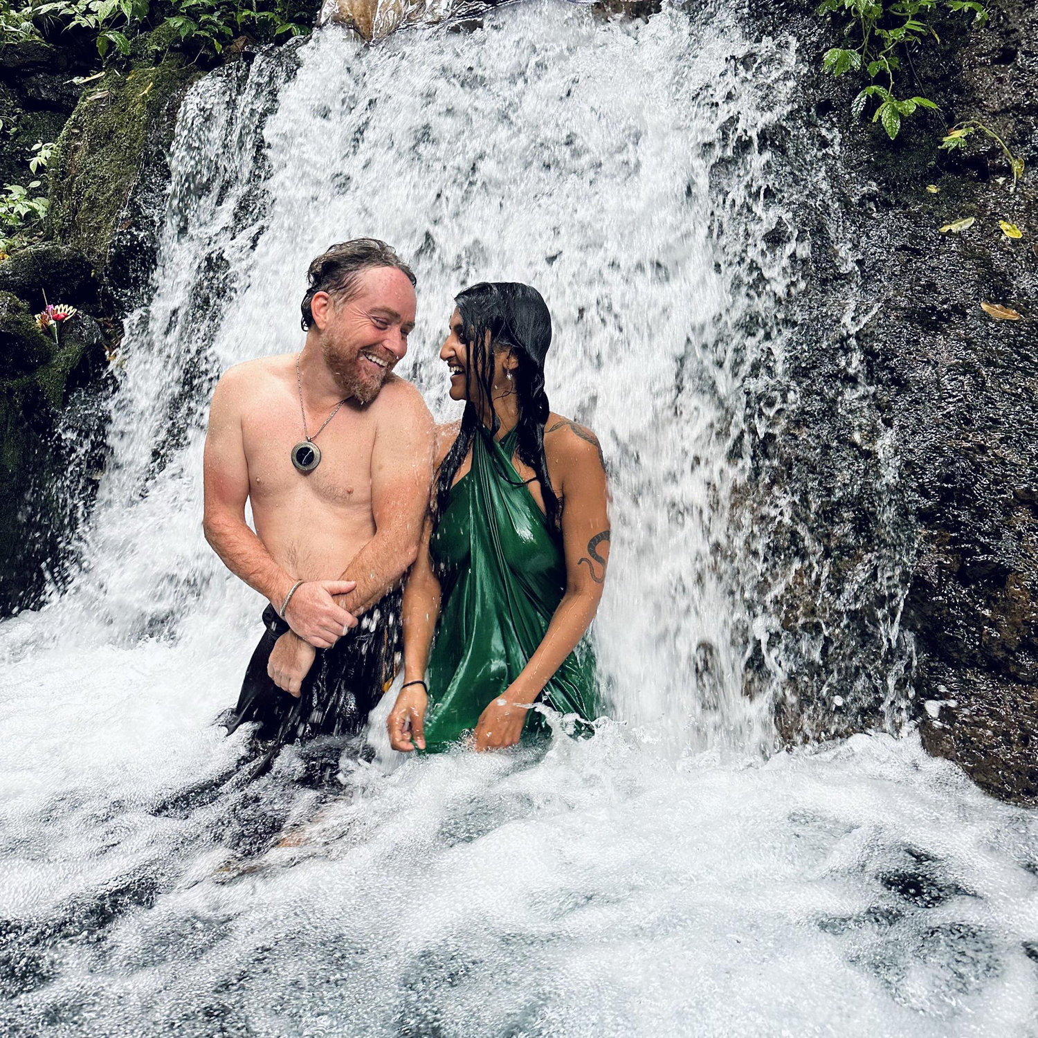 Water blessing in Bali