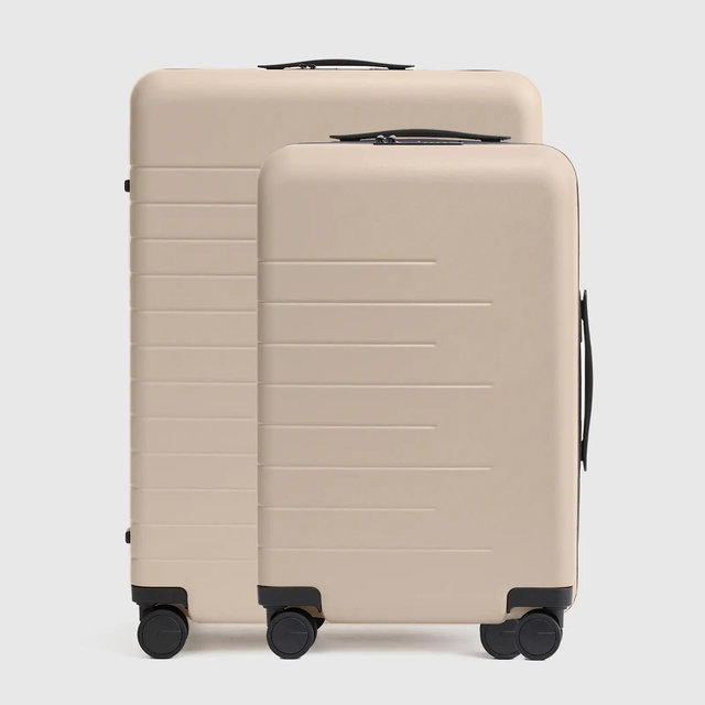 Carry-On & Medium Check-In Suitcase Set - Tan