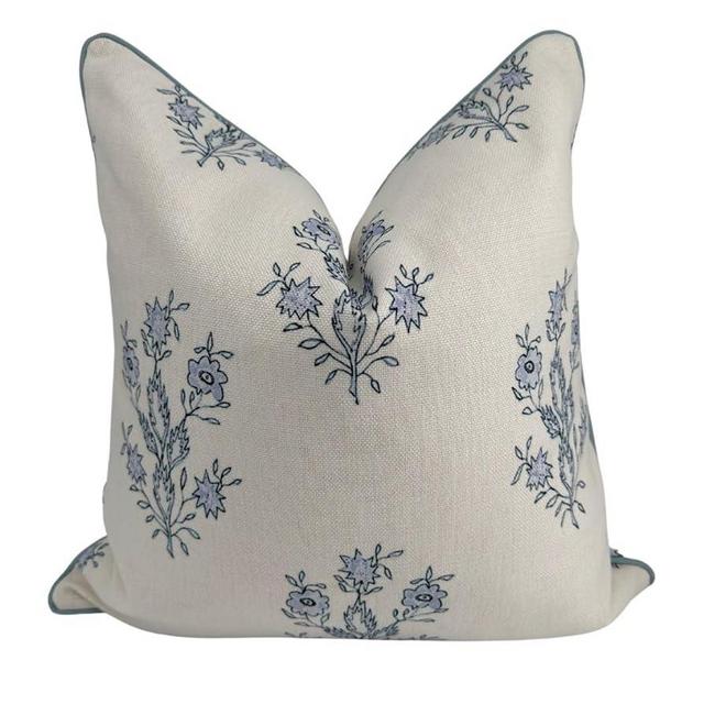Jillien Harbor Mary White Floral Pillow Cover Grandmillennial Pillow Cover