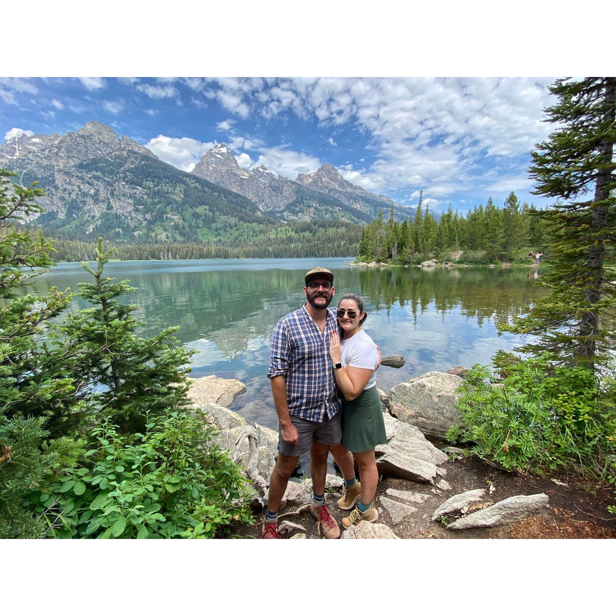 The spot where Micah proposed to Lauren in Grand Teton National Park, July 2022.