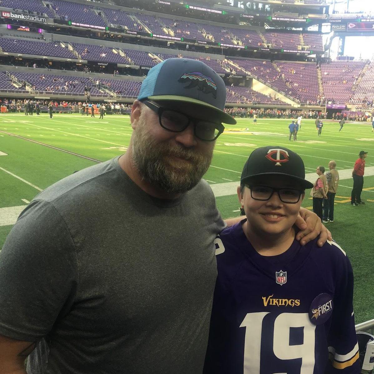 A 12 year old birthday trip to remember. SKOL vikings!