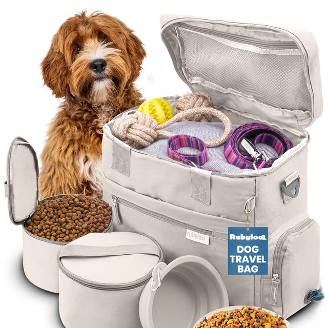 Original Doggy Bag™ Dog Travel Bag for Supplies - Beige