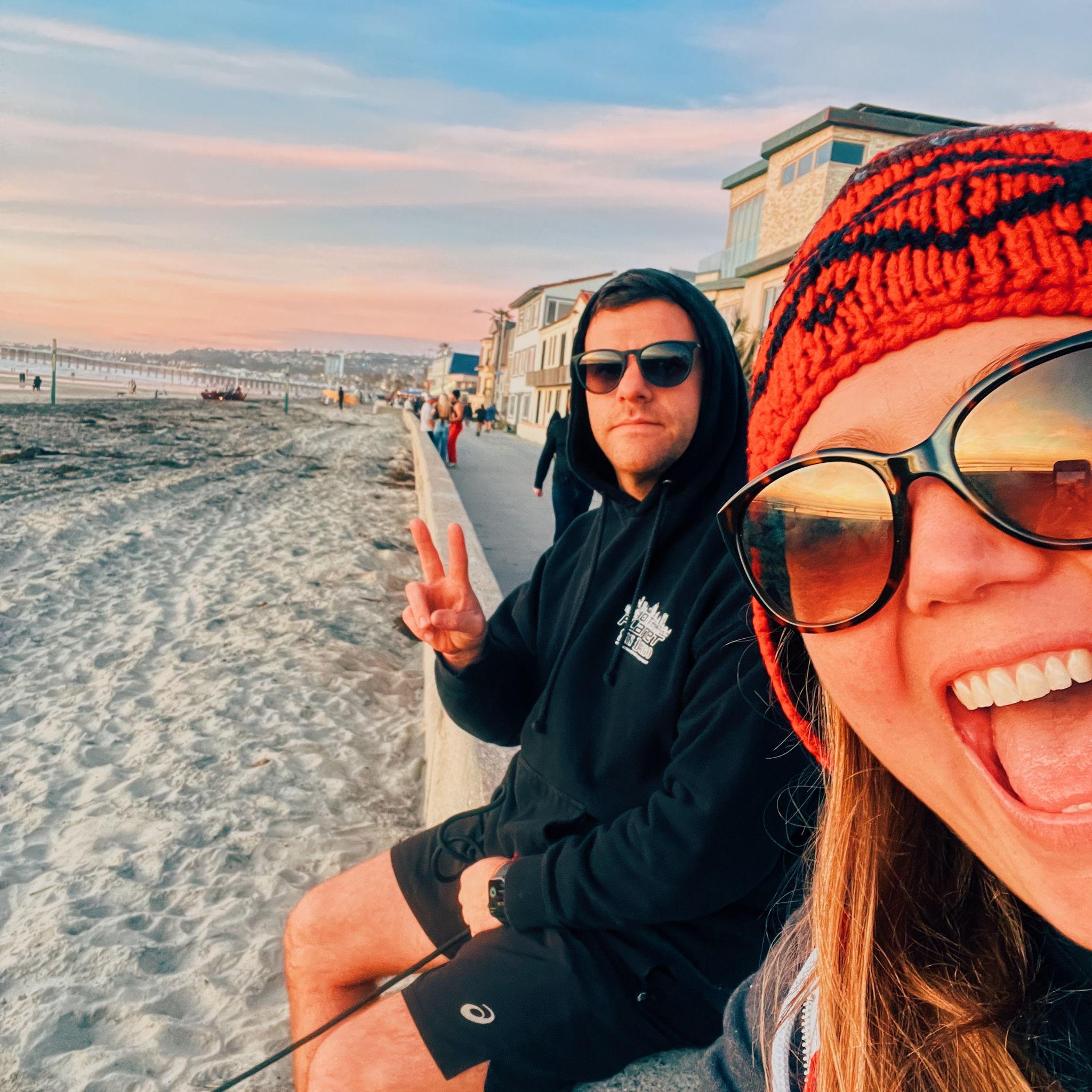 On our many beach walks