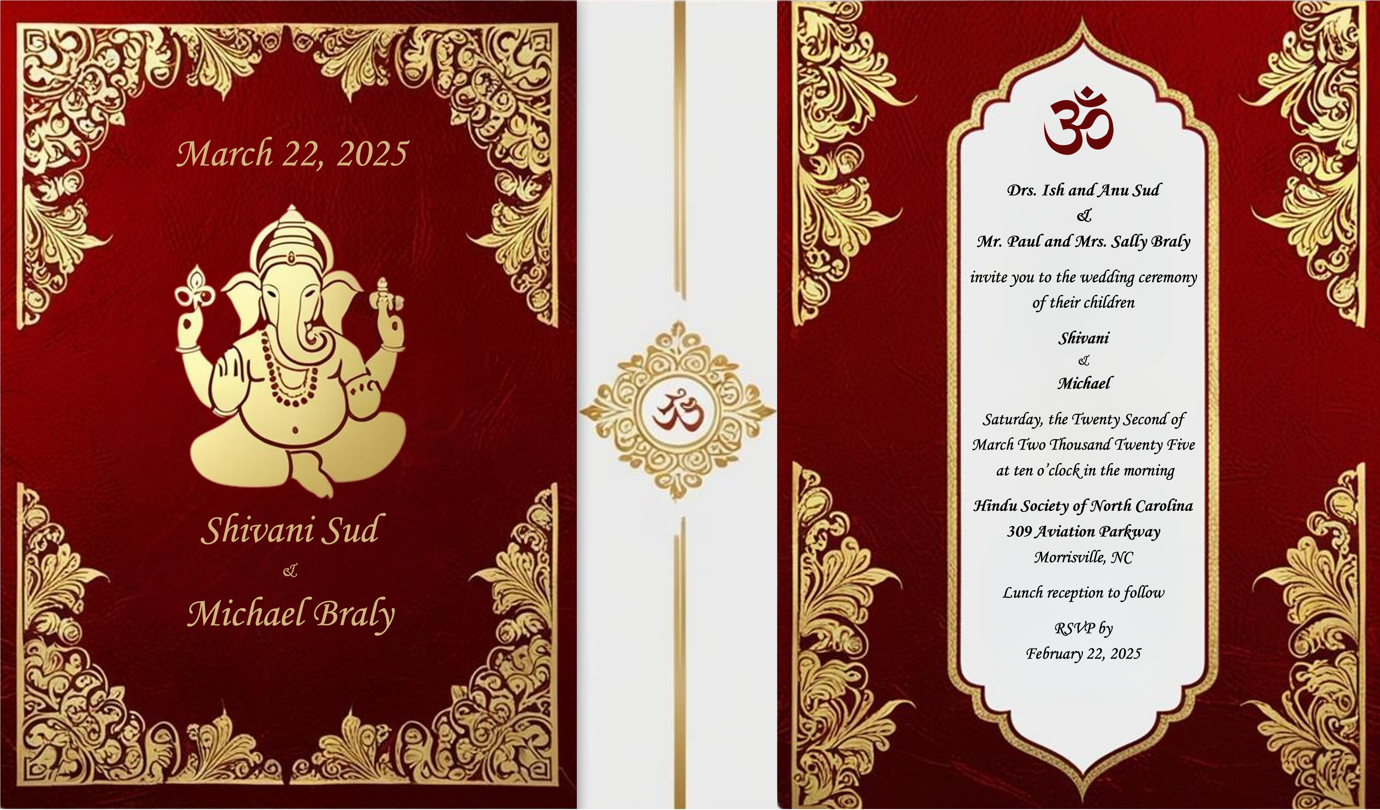 The Wedding Website of Shivani Sud and Michael Braly