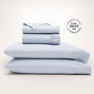Percale Hemmed Sheet Set - Hydrangea - Queen