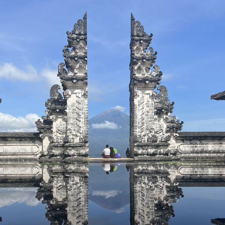Moments in Bali. We woke up really early, hiked a mountain, and waited hours for this shot!