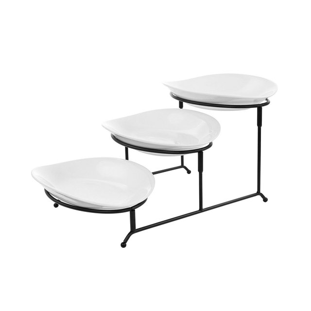 Elama 3-Tiered Oval Plate Server